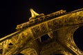 Eiffel Tower Light Performance Show in dusk. Paris, France. Royalty Free Stock Photo