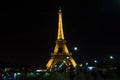 Eiffel Tower Light Performance Show in dusk. Paris, France Royalty Free Stock Photo
