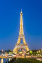 Eiffel Tower Light Performance Show in Paris Royalty Free Stock Photo