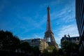 The Eiffel tower in the middle of Paris France.