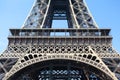 Eiffel tower middle section first floor closeup