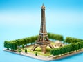 Eiffel Tower Miniature Model Against Blue Sky