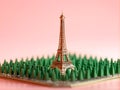 Eiffel Tower Miniature Surrounded by Green Trees