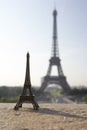 Eiffel Tower With Model,Paris,France Royalty Free Stock Photo