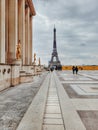 The Eiffel tower, the most famous monument and landmark of Paris, France