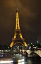 Eiffel tower at night