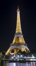 Eiffel tower at night illumination, Paris, France Royalty Free Stock Photo