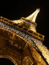 Eiffel Tower in night light.