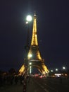 Eiffel tower Night and light Paris Royalty Free Stock Photo