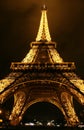 Eiffel Tower at night, Paris.
