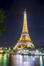 Eiffel tower at night, Paris, France Royalty Free Stock Photo
