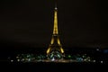 Eiffel tower at night, in Paris
