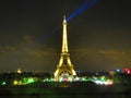 Eiffel tower at night.