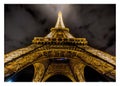 Eiffel tower at night Royalty Free Stock Photo