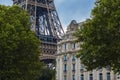 Eiffel tower and old building Royalty Free Stock Photo