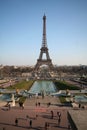 Eiffel tower and palais de chaillot Royalty Free Stock Photo