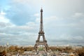 Eiffel tower panoramic view, Paris, France Royalty Free Stock Photo