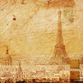 Eiffel tower Paris, abstract digital art Royalty Free Stock Photo