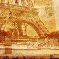 Eiffel tower Paris, abstract digital art