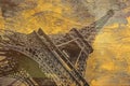 Eiffel tower Paris, abstract digital art Royalty Free Stock Photo