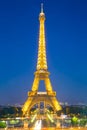 Eiffel Tower Paris Dusk Royalty Free Stock Photo