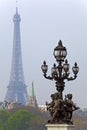 The Eiffel Tower in Paris, France. Royalty Free Stock Photo