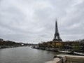 Eiffel Tower, Paris, France, cloudy, romance Royalty Free Stock Photo