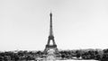 The Eiffel Tower in Paris, France. Lattice, wrought. Royalty Free Stock Photo