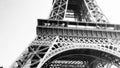 The Eiffel Tower in Paris, France. Lattice, wrought. Royalty Free Stock Photo