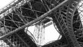 The Eiffel Tower in Paris, France. Lattice, wrought. Royalty Free Stock Photo