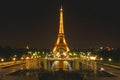 Eiffel Tower, Paris, France lit up at night Royalty Free Stock Photo