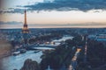 Eiffel Tower (Paris, France) top view Royalty Free Stock Photo