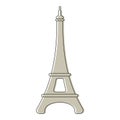 Eiffel Tower Paris iconic landmark vector illustration Royalty Free Stock Photo