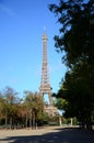 Eiffel Tower Paris From The Park Royalty Free Stock Photo