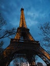 Eiffel Tower of Paris, popular place for tourists