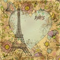 Eiffel Tower, Paris postcard