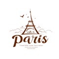 Eiffel tower Paris sketching vector design Royalty Free Stock Photo