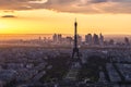 Eiffel Tower Paris Skyline Royalty Free Stock Photo