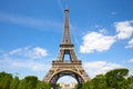 Eiffel Tower in Paris in a sunny day, blue sky in France Royalty Free Stock Photo