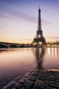 Eiffel tower in Paris during sunrise Royalty Free Stock Photo
