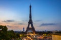 Eiffel Tower in Paris at sunrise. France Royalty Free Stock Photo