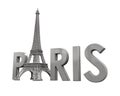 Eiffel Tower with Paris Text