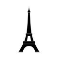 Eiffel tower in Paris. Vector EPS10. Isolated on white background.