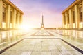 Eiffel Tower, Paris. View from Trocadero square Place du TrocadÃÂ©ro.