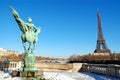 Eiffel tower, paris, winter