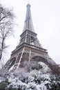 The eiffel tower perspective view