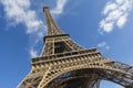 The Eiffel Tower, a wrought-iron lattice tower on the Champ de Mars in Paris, France Royalty Free Stock Photo