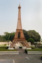 Eiffel tower replica in Mini Siam Park Royalty Free Stock Photo