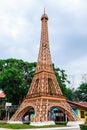 Eiffel tower replica in Mini Siam ,Thailand Royalty Free Stock Photo