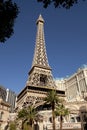 Eiffel Tower replica at the Paris Hotel and Casino in Las Vegas Royalty Free Stock Photo